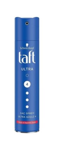Taft Saç Spreyi 250ml Ultra Güçlü Sabitleştirici Mavi